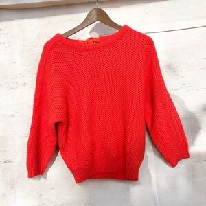 Ted baker chunky orange knit bow back Women's Sweater 4 coral Beachy